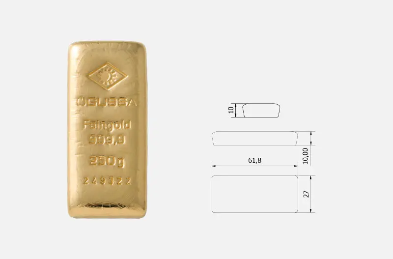 250g aranytömb